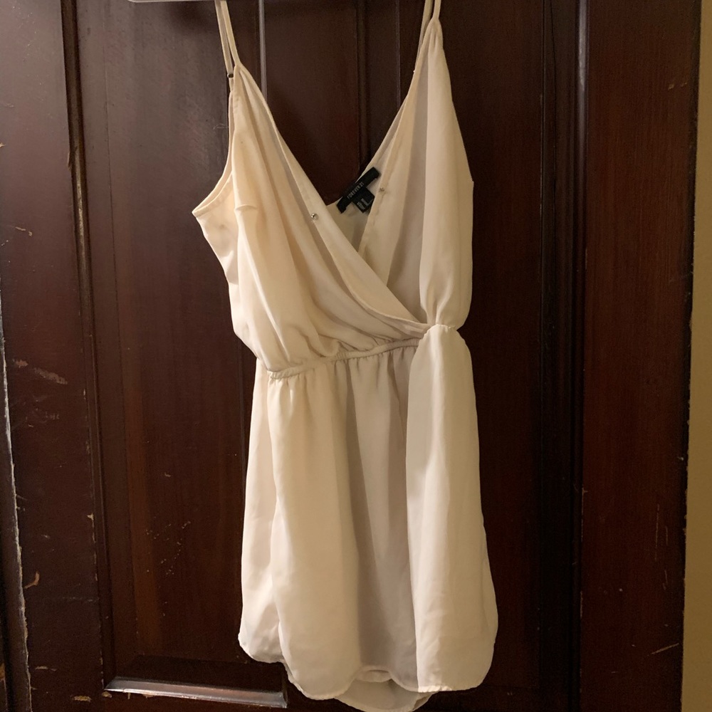 Forever 21 white jumpsuit